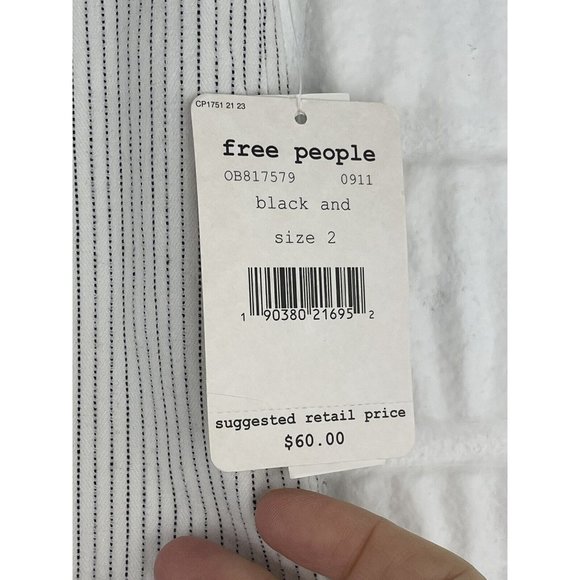 New FREE PEOPLE Modern Femme Novelty Stripe Mini Stretch Skirt 2 - Picture 5 of 8